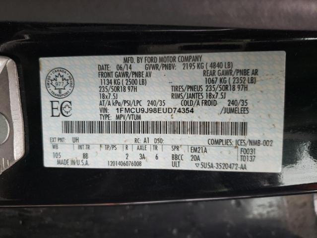 Photo 14 from auction – 2014 FORD ESCAPE TIT with VIN 1FMCU9J98EUD74354