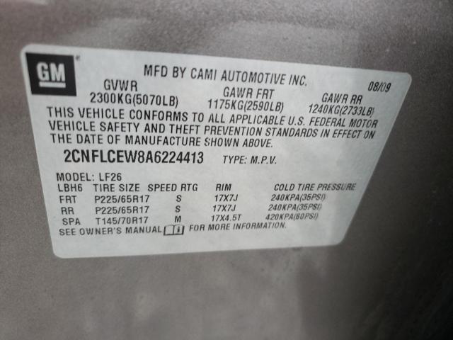 Photo 14 from auction – 2010 CHEVROLET EQUINOX LS with VIN 2CNFLCEW8A6224413