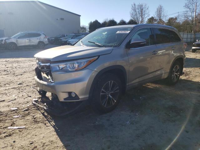 TOYOTA HIGHLANDER 2016 with VIN 5TDJKRFH5GS271210 - Photo from auction