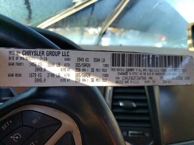 Photo 14 from auction – 2015 JEEP GRAND CHER with VIN 1C4RJFBG2FC607946