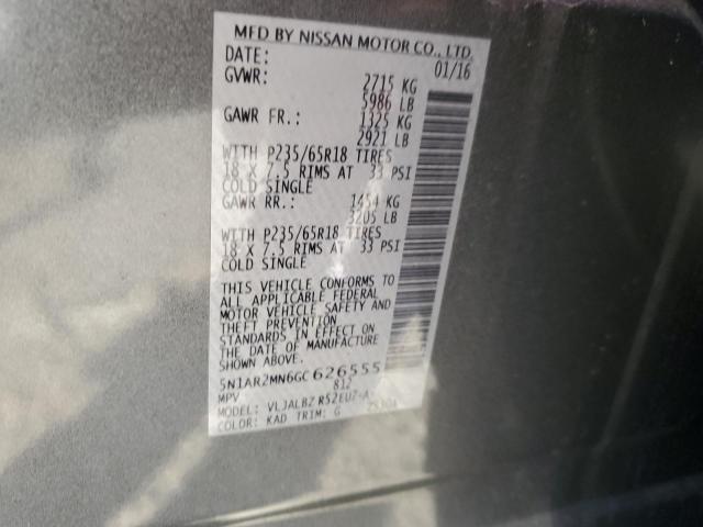 Photo 14 from auction – 2016 NISSAN PATHFINDER with VIN 5N1AR2MN6GC626555