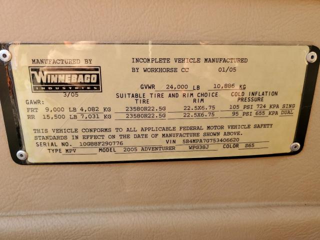 Photo 10 from auction – 2005 ADVE MOTORHOME with VIN 5B4MPA7G753406620