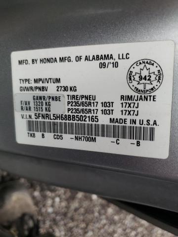 Photo 10 from auction – 2011 HONDA ODYSSEY EX with VIN 5FNRL5H68BB502165