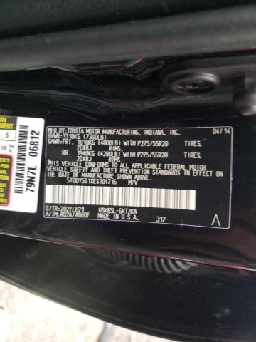 Photo 14 from auction – 2014 TOYOTA SEQUOIA PL with VIN 5TDDY5G1XES104716