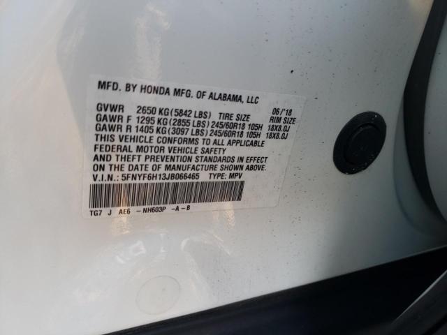 Photo 14 from auction – 2018 HONDA PILOT LX with VIN 5FNYF6H13JB066465