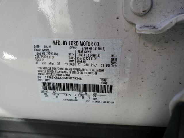 Photo 14 from auction – 2021 FORD EXPLORER K with VIN 1FM5K8LC0MGB79346