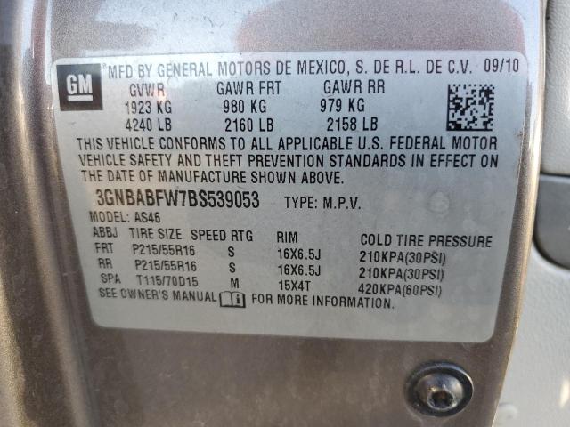 Photo 14 from auction – 2011 CHEVROLET HHR LT with VIN 3GNBABFW7BS539053