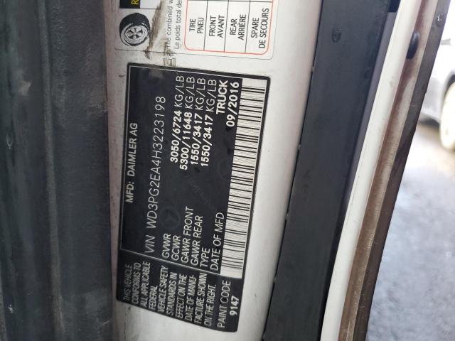 Photo 14 from auction – 2017 MERCEDES-BENZ METRIS with VIN WD3PG2EA4H3223198