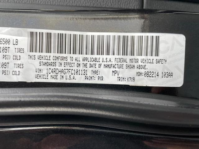 Photo 10 from auction – 2015 DODGE DURANGO SX with VIN 1C4RDHAG7FC101131