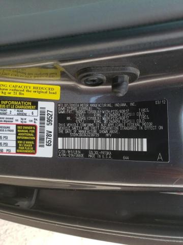 Photo 14 from auction – 2012 TOYOTA SIENNA XLE with VIN 5TDYK3DC6CS238729