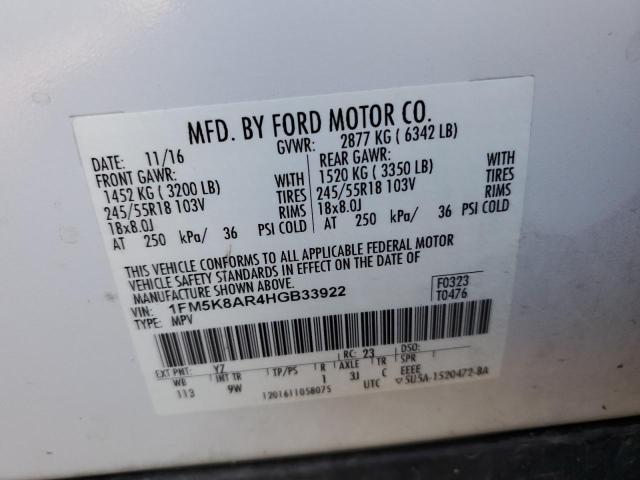 Photo 14 from auction – 2017 FORD EXPLORER P with VIN 1FM5K8AR4HGB33922
