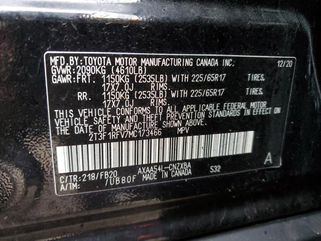 Photo 14 from auction – 2021 TOYOTA RAV4 LE with VIN 2T3F1RFV7MC173466