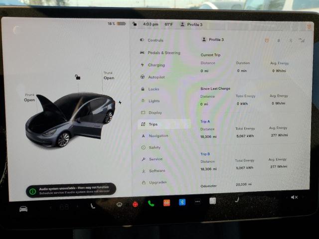 Photo 9 from auction – 2022 TESLA MODEL 3 with VIN 5YJ3E1EA4NF187810