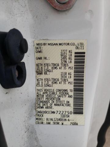 Photo 10 from auction – 2021 NISSAN FRONTIER S with VIN 1N6ED0CE3MN722750