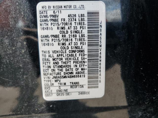 Photo 14 from auction – 2011 NISSAN ROGUE S/SV with VIN JN8AS5MV4BW686419