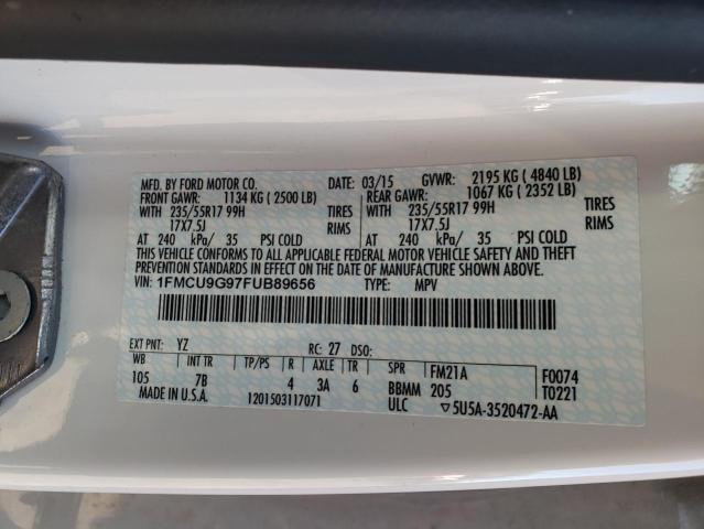Foto 14 de la subasta – 2015 FORD ESCAPE SE con VIN 1FMCU9G97FUB89656