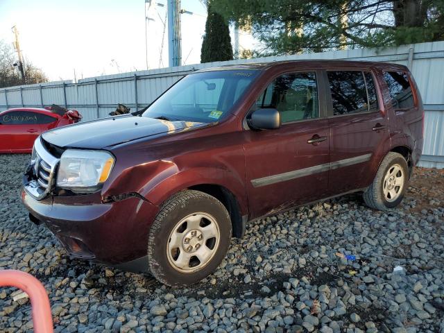 HONDA PILOT LX 2014 with VIN 5FNYF4H24EB053906 - Photo from auction