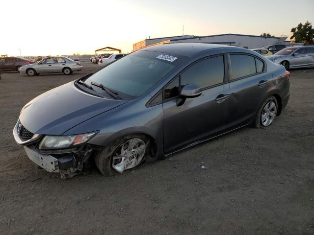HONDA CIVIC LX 2013 with VIN 19XFB2F53DE243012 - Photo from auction