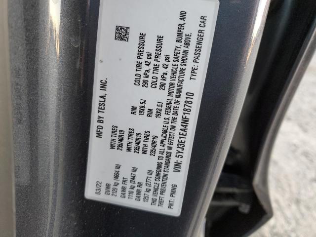 Photo 14 from auction – 2022 TESLA MODEL 3 with VIN 5YJ3E1EA4NF187810