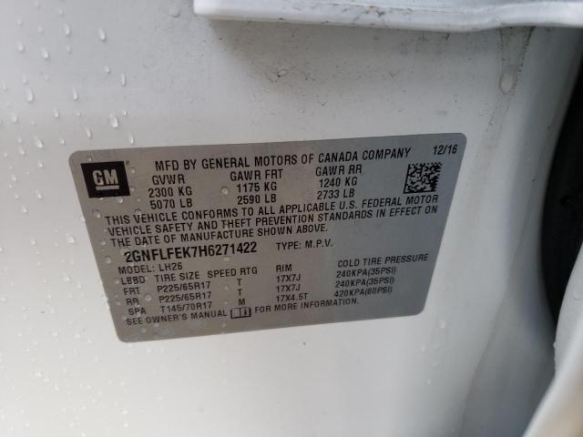 Photo 14 from auction – 2017 CHEVROLET EQUINOX LT with VIN 2GNFLFEK7H6271422
