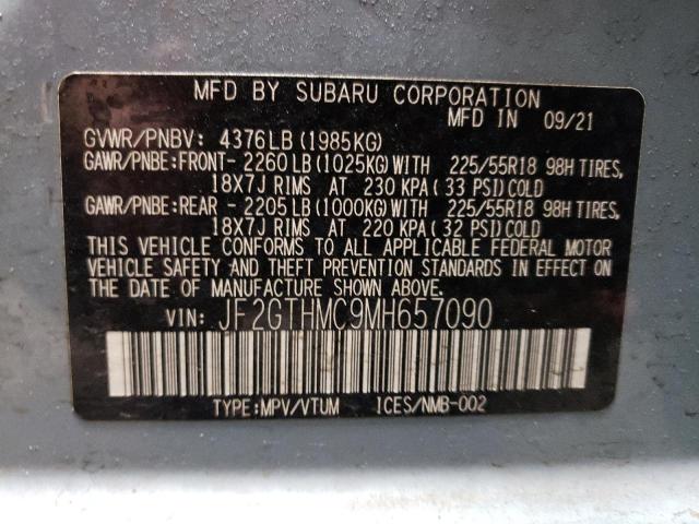 Photo 14 from auction – 2021 SUBARU CROSSTREK with VIN JF2GTHMC9MH657090