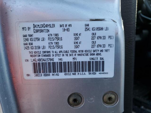 Photo 14 from auction – 2004 JEEP LIBERTY SP with VIN 1J4GL48K54W157846