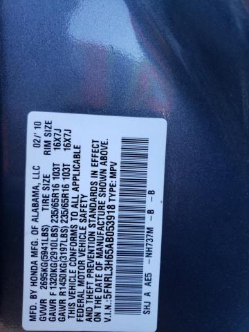 Photo 14 from auction – 2010 HONDA ODYSSEY EX with VIN 5FNRL3H65AB053918