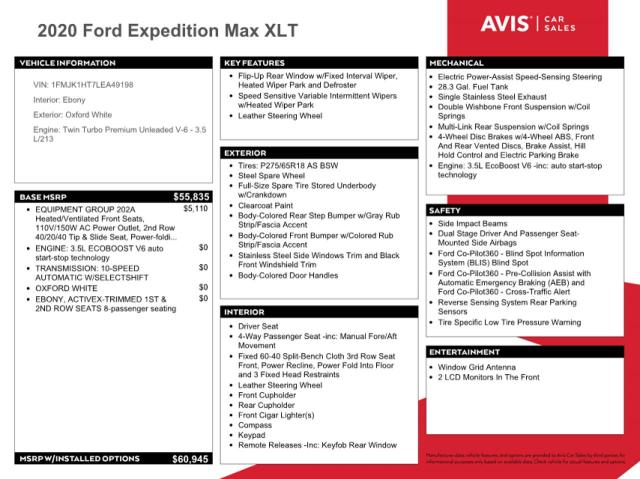 Photo 13 from auction – 2020 FORD EXPEDITION with VIN 1FMJK1HT7LEA49198