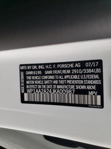 Photo 14 from auction – 2018 PORSCHE CAYENNE with VIN WP1AA2A24JKA00987
