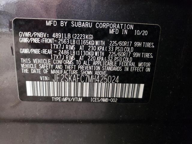 Photo 14 from auction – 2021 SUBARU FORESTER P with VIN JF2SKAFC7MH425024