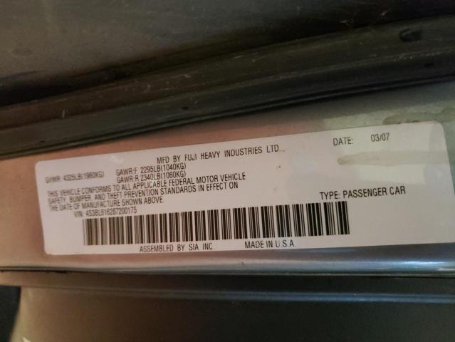 Photo 10 from auction – 2008 SUBARU LEGACY 2.5 with VIN 4S3BL616287200175