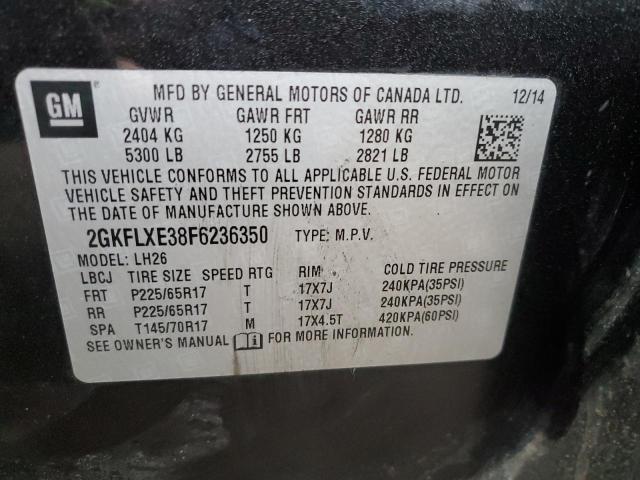 Photo 14 from auction – 2015 GMC TERRAIN SL with VIN 2GKFLXE38F6236350