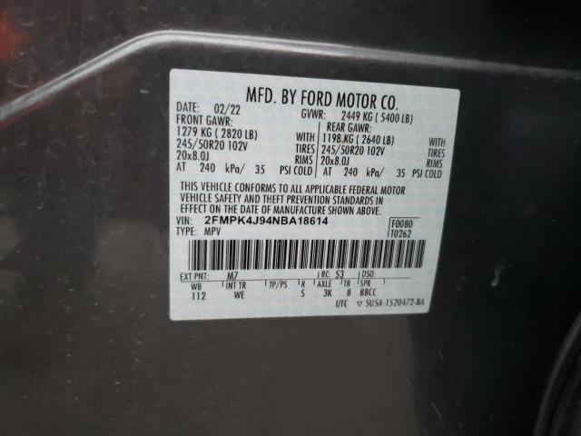 Photo 14 from auction – 2022 FORD EDGE SEL with VIN 2FMPK4J94NBA18614