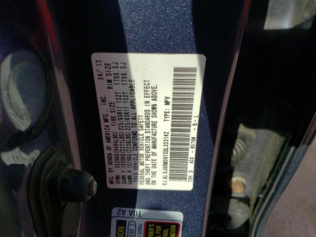 Photo 14 from auction – 2013 HONDA CR-V EXL with VIN 5J6RM3H70DL033142