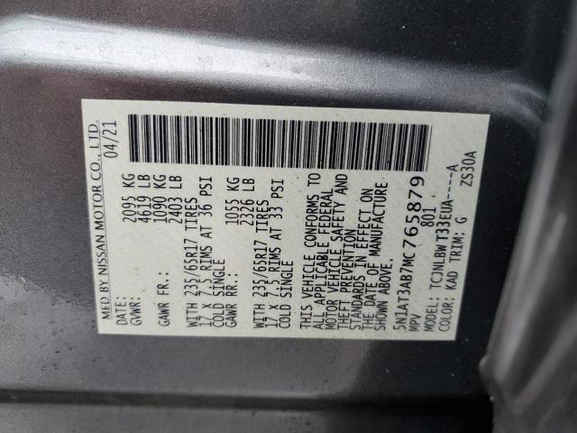 Photo 14 from auction – 2021 NISSAN ROGUE S with VIN 5N1AT3AB7MC765879