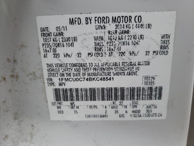 Photo 14 from auction – 2011 FORD ESCAPE XLS with VIN 1FMCU0C74BKC48541