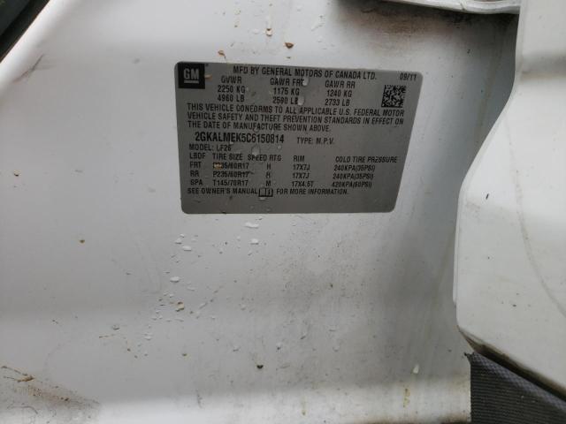 Photo 14 from auction – 2012 GMC TERRAIN SL with VIN 2GKALMEK5C6150814