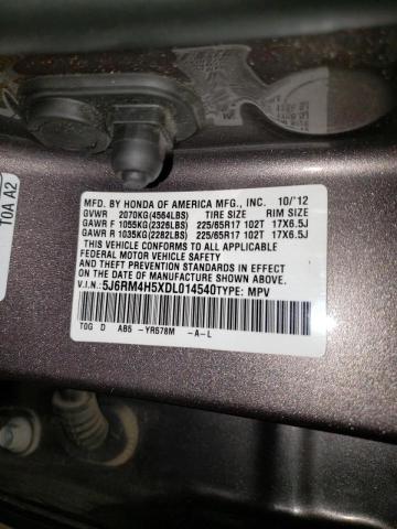 Photo 14 from auction – 2013 HONDA CR-V EX with VIN 5J6RM4H5XDL014540