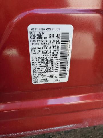 Photo 14 from auction – 2013 NISSAN ROGUE S with VIN JN8AS5MT3DW001375