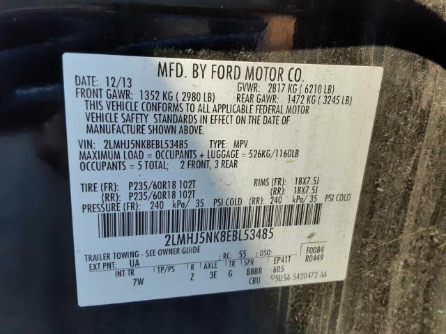 Photo 10 from auction – 2014 LINCOLN MKT with VIN 2LMHJ5NK8EBL53485