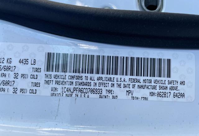 Photo 10 from auction – 2012 JEEP PATRIOT LA with VIN 1C4NJPFA6CD706933
