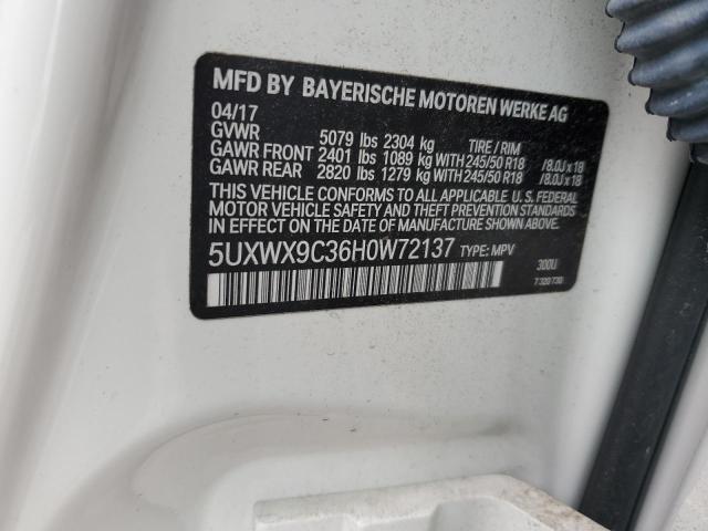 Photo 14 from auction – 2017 BMW X3 XDRIVE2 with VIN 5UXWX9C36H0W72137