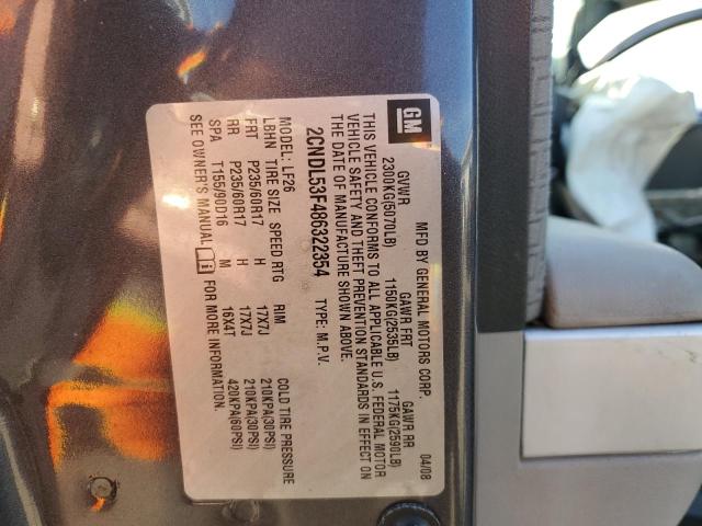 Photo 14 from auction – 2008 CHEVROLET EQUINOX LT with VIN 2CNDL53F486322354