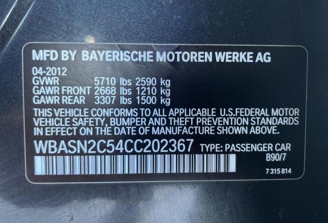Photo 10 from auction – 2012 BMW 535 IGT with VIN WBASN2C54CC202367