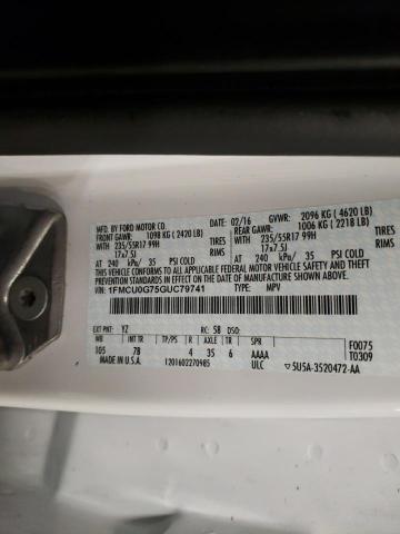 Photo 14 from auction – 2016 FORD ESCAPE SE with VIN 1FMCU0G75GUC79741