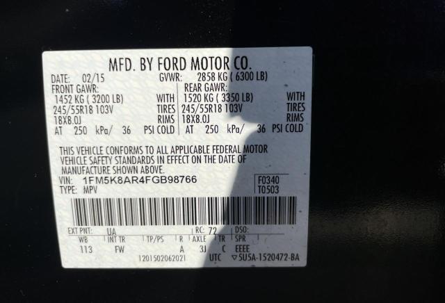 صورة رقم 10 من المزاد - 2015 FORD EXPLORER P مع VIN 1FM5K8AR4FGB98766