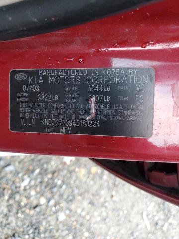 Photo 14 from auction – 2004 KIA SORENTO EX with VIN KNDJC733945183224