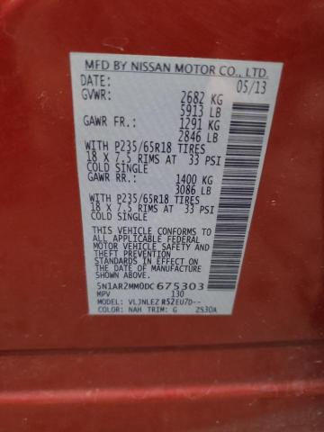 Photo 14 from auction – 2013 NISSAN PATHFINDER with VIN 5N1AR2MM0DC675303