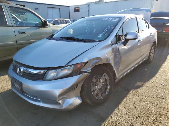 HONDA CIVIC LX 2012 with VIN 2HGFB2F54CH326792 - Photo from auction