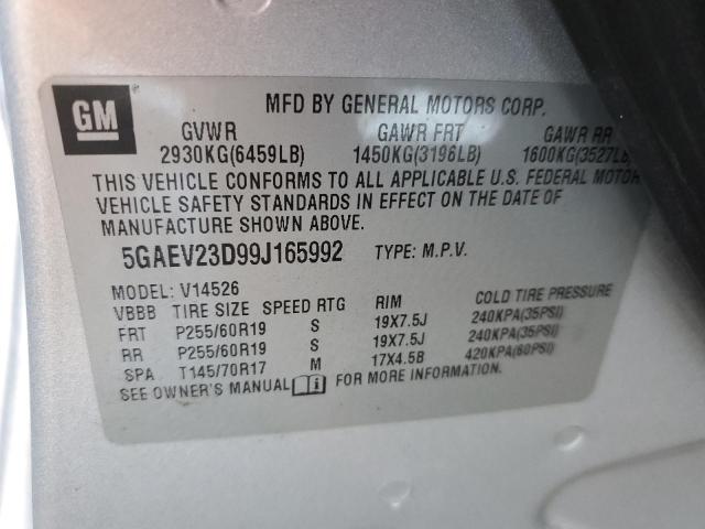 Photo 14 from auction – 2009 BUICK ENCLAVE CX with VIN 5GAEV23D99J165992